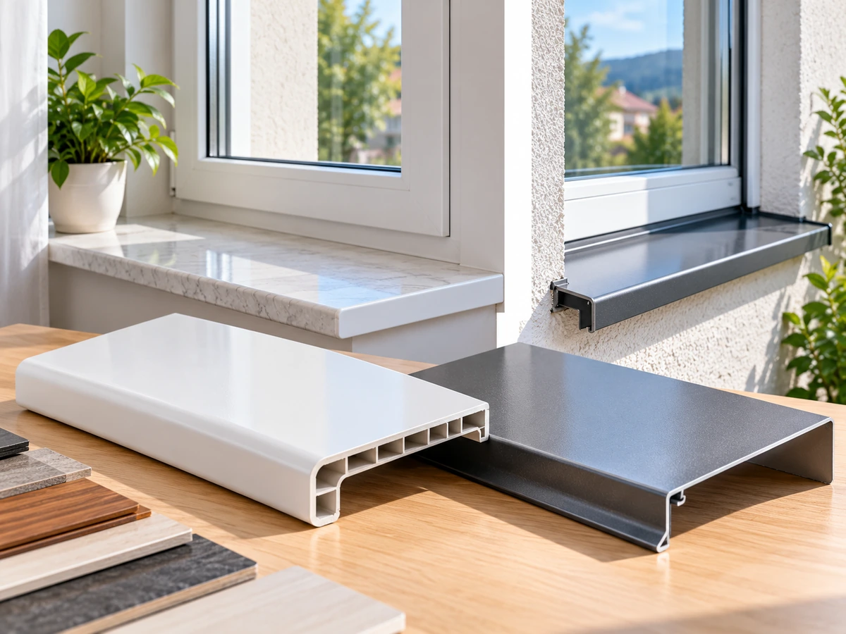 Glafuri interioare din PVC și glafuri exterioare din aluminiu pentru ferestre termopan